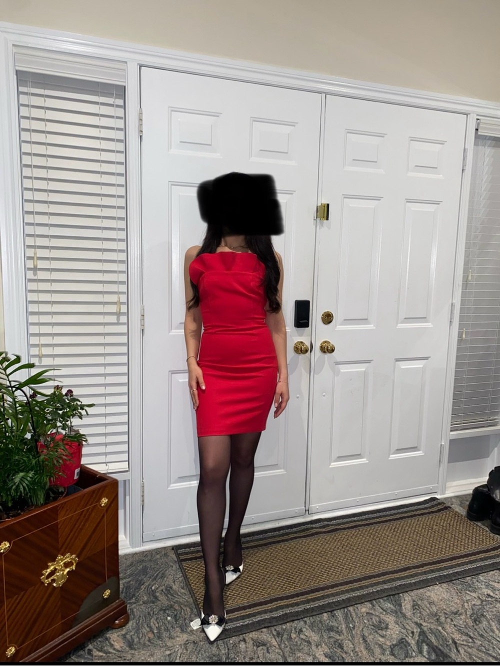 Cinq a Sept Red Strapless Party Dress - XS / Size 0